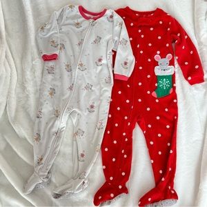 EUC Baby / Toddlers Girls Sleepers 2T